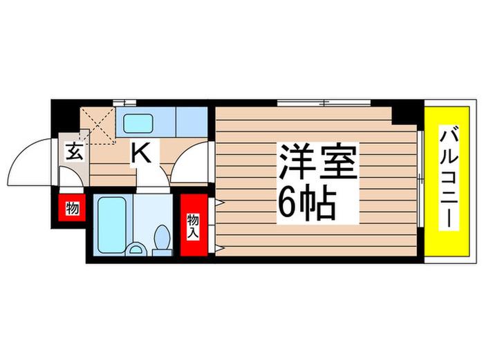 メゾンクレール(1K/4階)の間取り写真