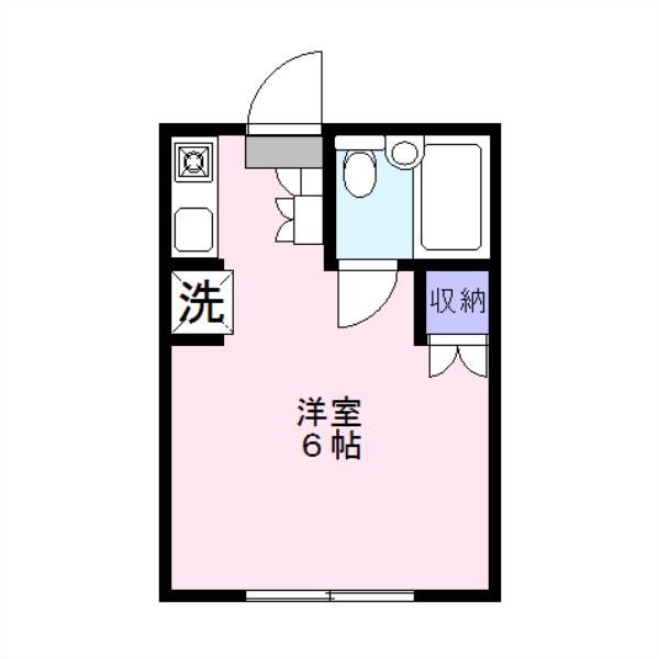 WING I(ワンルーム/1階)の間取り写真