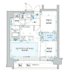 クリオ新横浜マスタープレイス(2LDK/3階)の間取り写真