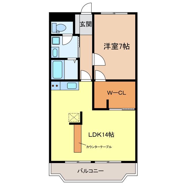 ネバーランドI(1LDK/3階)の間取り写真