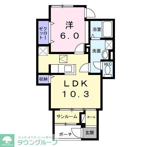 東武伊勢崎線 梅島駅 徒歩17分 3階建 築1年(1LDK/1階)の間取り写真