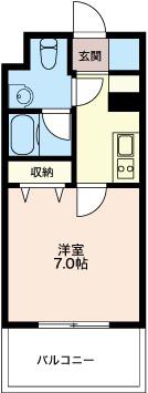 エスティメゾン亀戸(1K/10階)の間取り写真
