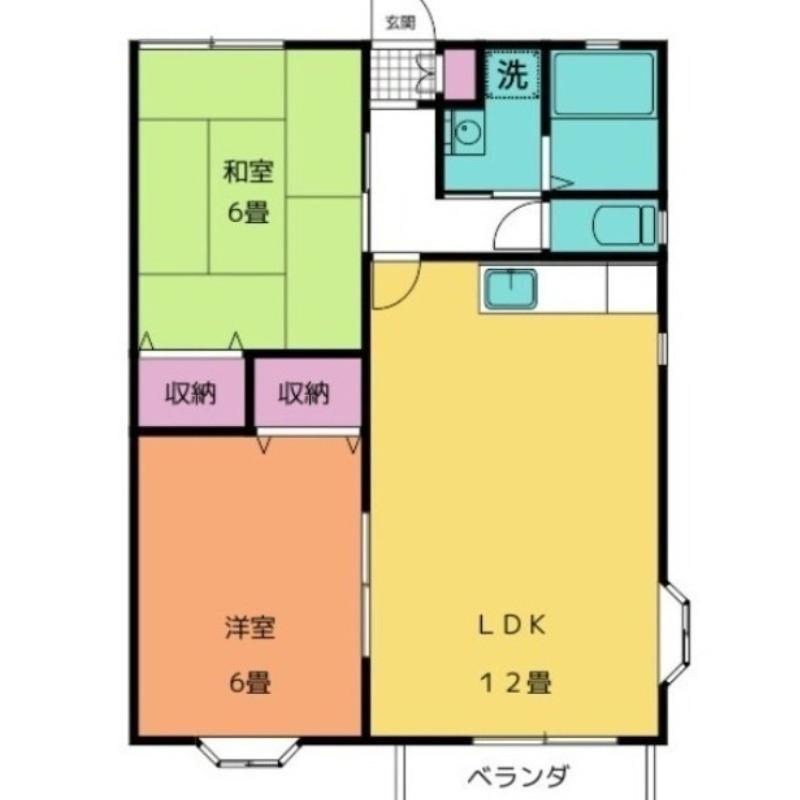 メゾン・ド・KIMI(2LDK/1階)の間取り写真