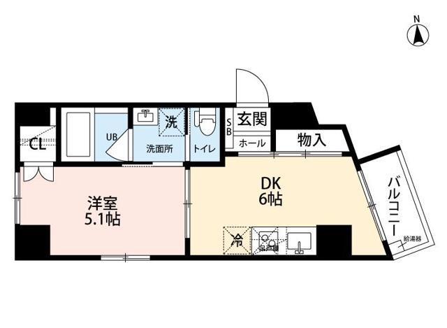 BLOOM RESIDENCE(1DK/3階)の間取り写真
