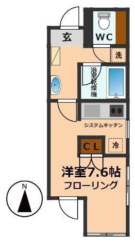 エスポワール・M(1K/3階)の間取り写真