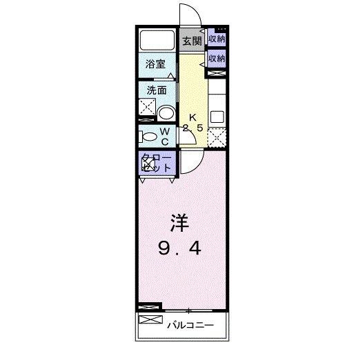 アルディエンテ(1K/2階)の間取り写真