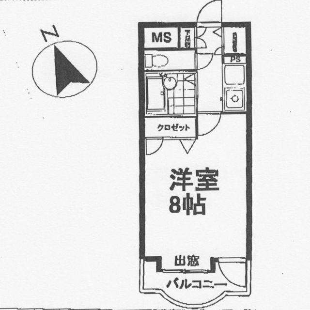 永吉マンション(1K/3階)の間取り写真