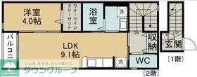 ショコラフォーレ(1LDK/2階)の間取り写真