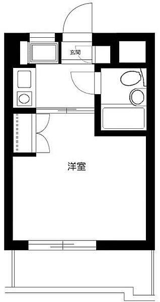 スカイコート新宿第5(1K/4階)の間取り写真