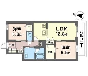 エスフォート(2LDK/3階)の間取り写真