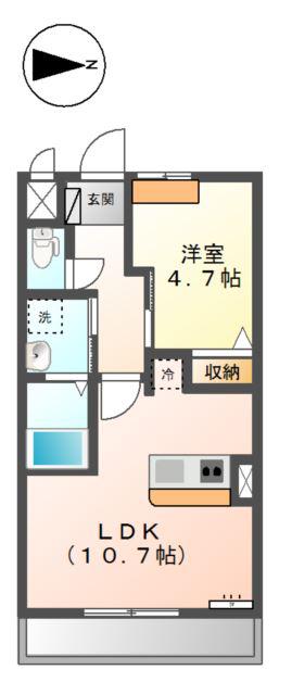 サルビアンテ(1LDK/1階)の間取り写真