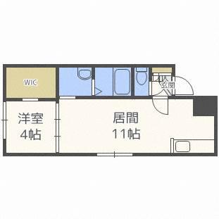 RAGUSA N5W17 A(1LDK/5階)の間取り写真