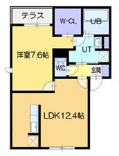 SAKURA MAISON(1LDK/1階)の間取り写真