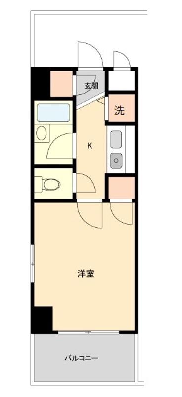 プレール西新宿(1K/5階)の間取り写真