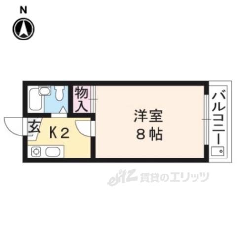 川口ビル(1K/4階)の間取り写真