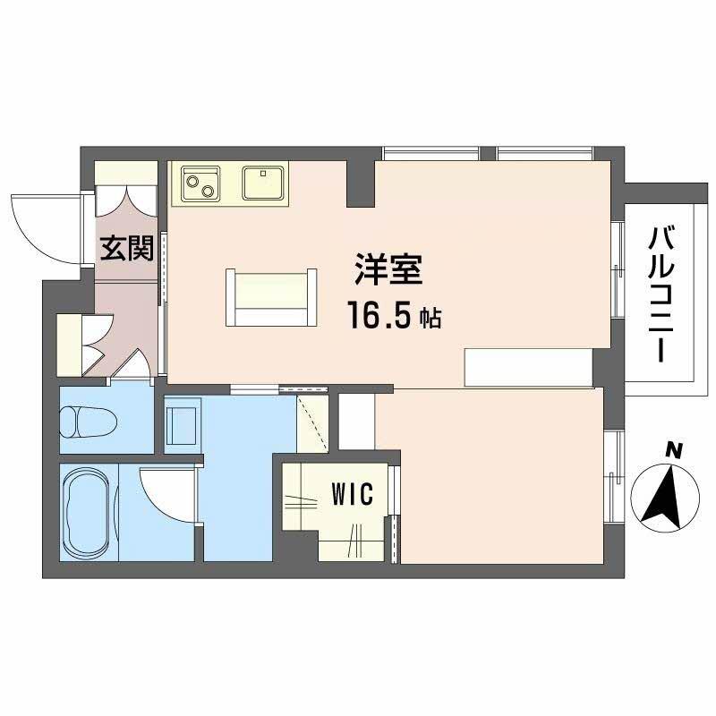 アンシャンテ長町南(ワンルーム/1階)の間取り写真