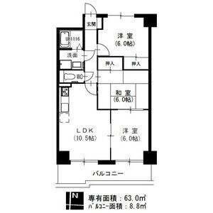 アーバン滝子(3LDK/2階)の間取り写真