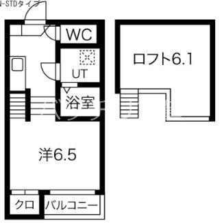 GRANDE本陣(1K/1階)の間取り写真