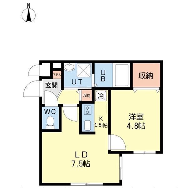プランドールL(1LDK/3階)の間取り写真