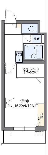 レオパレスパルコートD(1K/1階)の間取り写真