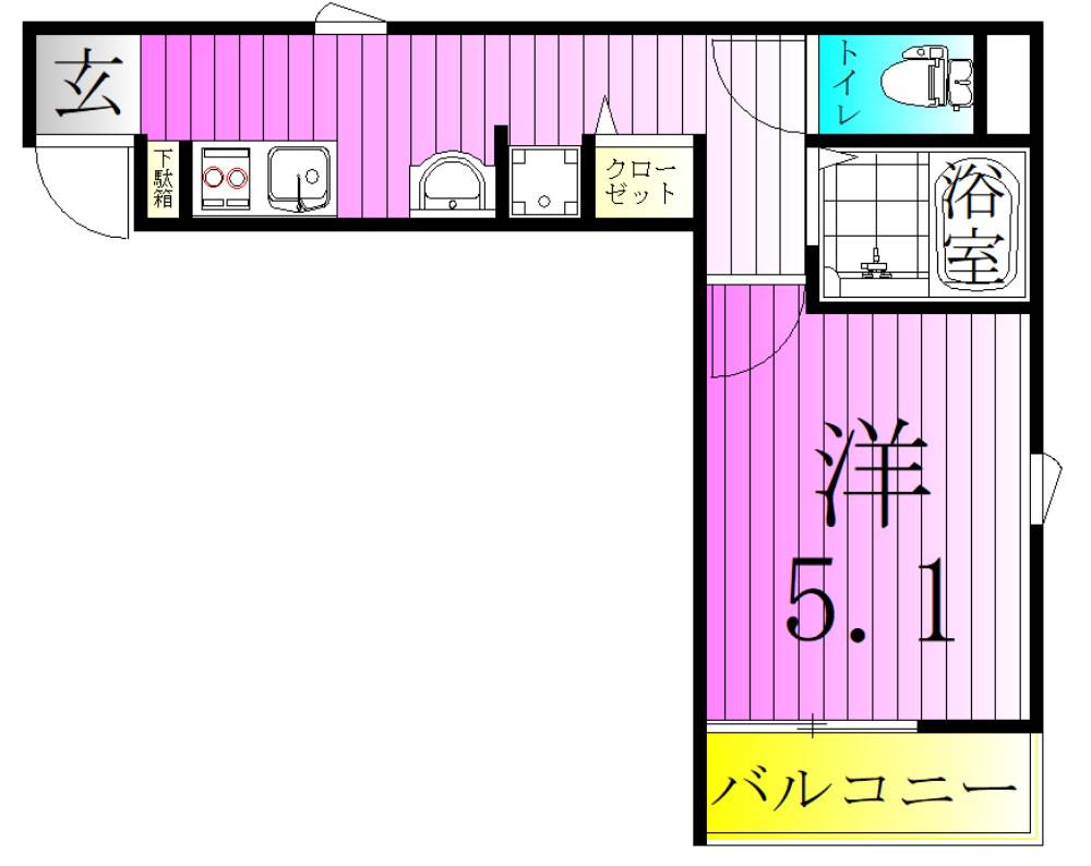 MELDIA梅島&8554(1K/2階)の間取り写真