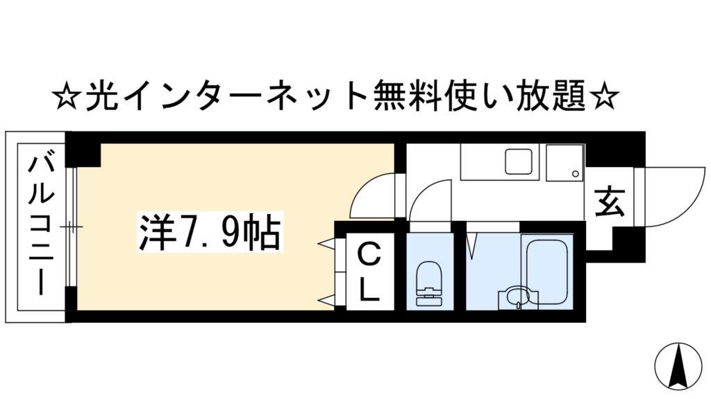 VILLA RUHE(1K/3階)の間取り写真
