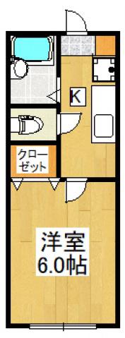 アーバンインエイト(1K/2階)の間取り写真