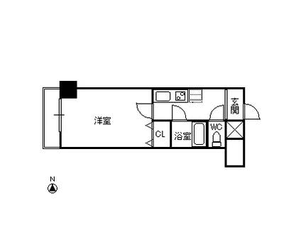 ターミナルプラザ(1K/8階)の間取り写真
