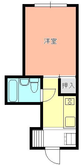 アガーラ岡上(1K/1階)の間取り写真