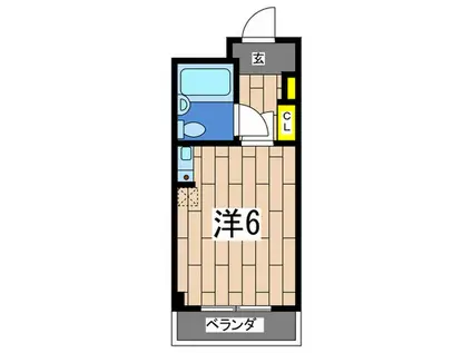 第2サンコート東戸塚(ワンルーム/4階)の間取り写真