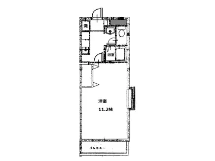 ジェムハナクマ(1K/4階)の間取り写真
