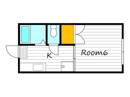 ヴィガーライフ雅I(1K/1階)の間取り写真