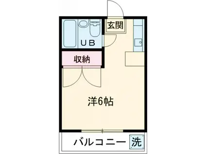スカイマンション(ワンルーム/1階)の間取り写真