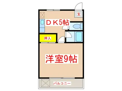 榎田マンション(1DK/3階)の間取り写真