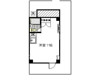 シェルハウス秀里(ワンルーム/7階)の間取り写真