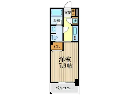 コンフォート武蔵野(1K/5階)の間取り写真