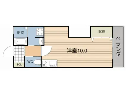 アパートメント新照院(ワンルーム/2階)の間取り写真