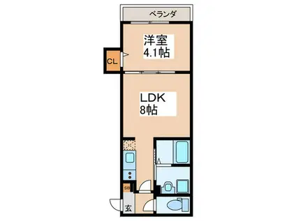 ROBOT HOMEお花茶屋II(1LDK/3階)の間取り写真