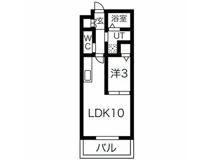 桜五丁目アパート(1LDK/2階)の間取り写真