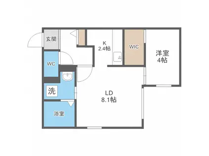 ELM GARDEN II(1LDK/4階)の間取り写真