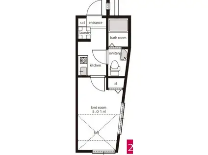 フォレストタウンY(1K/1階)の間取り写真