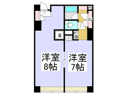 森ビル(1LDK/4階)の間取り写真