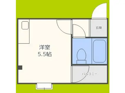 エルグリーン東住吉(1K/3階)の間取り写真