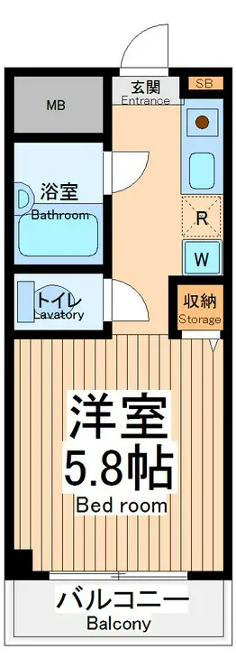 エイティエイトタチカワ 2階階 間取り