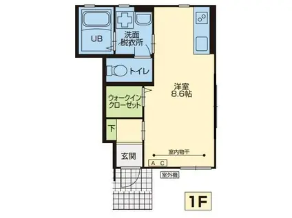 メゾンロシェ(ワンルーム/1階)の間取り写真