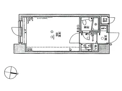 ダイアパレス大通第2(ワンルーム/11階)の間取り写真