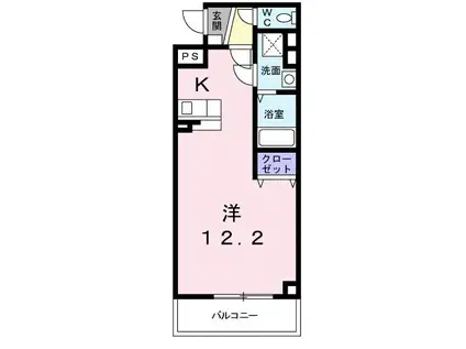 モンアルク西院(ワンルーム/3階)の間取り写真