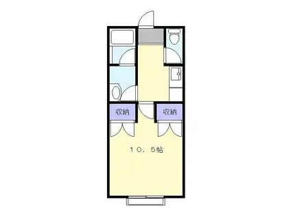 F&Eクイーンズ(1K/2階)の間取り写真