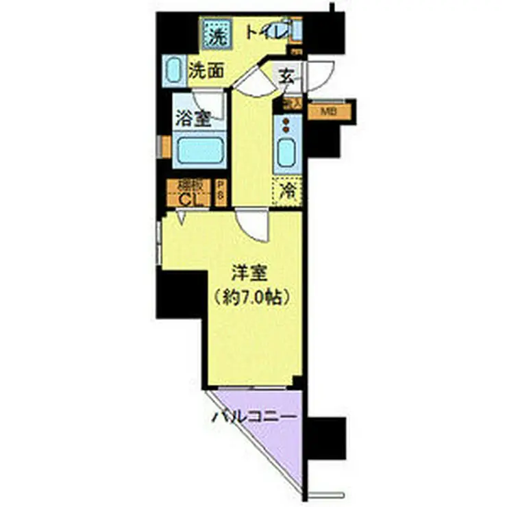フェルクルール上野駅前 8階階 間取り