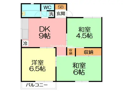 ハイツ柿澤(2LDK/1階)の間取り写真